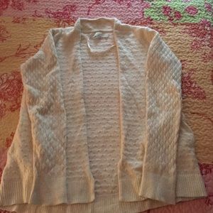 White knit LOFT sweater - XS